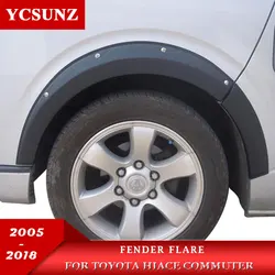 3 inch Fender Flares Mudguards For Toyota Hiace Commuter Van 2006 2007 2008 2009 2010 2011 2012 2013 2014-2018 Car Accessories