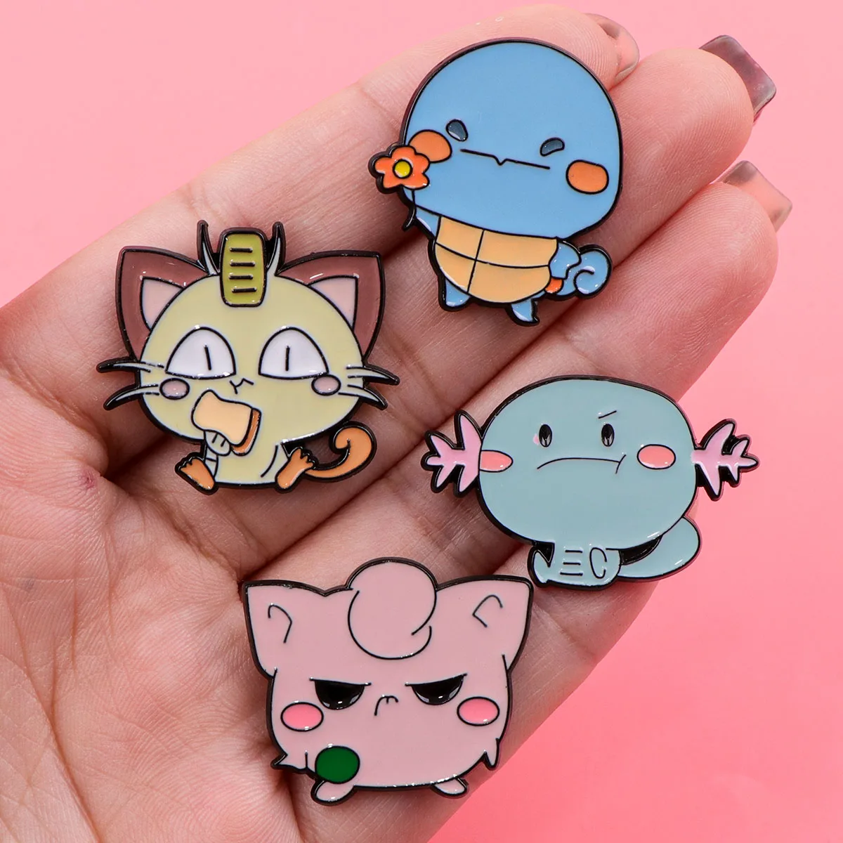 أنيمي بيكاتشو المينا دبوس لطيف Psyduck غص دبابيس امرأة الرجال على ظهره اكسسوارات أكياس شارة موضة التلبيب مجوهرات هدايا #3