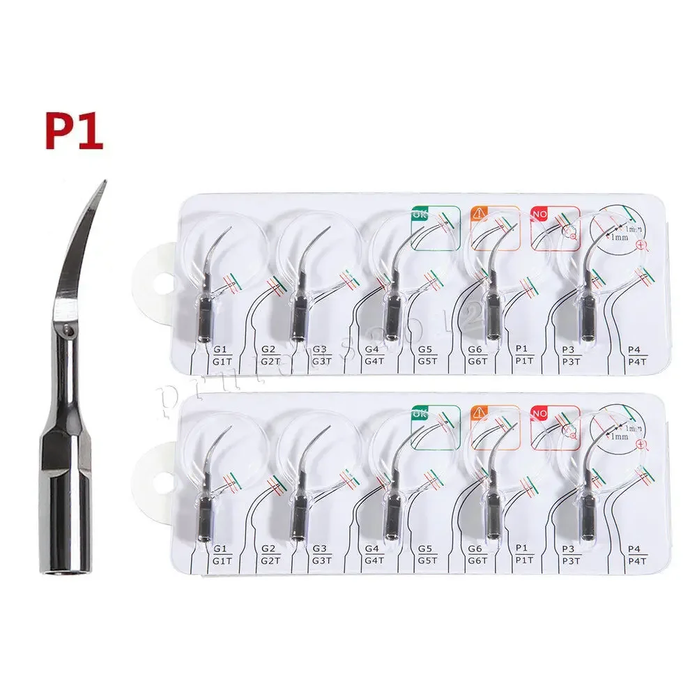 10 PCS Dental Ultrasonic Piezo Scaler Perio Tips P1 Fit Woodpecker EMS Cavitron Handpiece