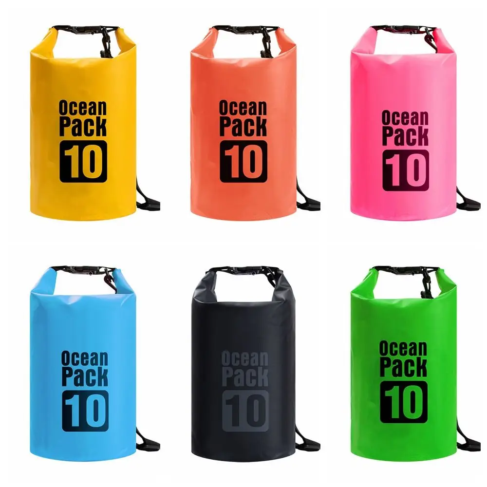 10L Waterproof Dry Bag Waterproof Large-Capacity Swimming Bucket Bag Foldable with Shoulder Straps Beach Backpack Fishing Hiking
