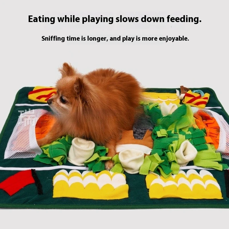 Snuffle Mat for Dogs Anti Choke Puzzle Feeding Blanket New Christmas Edition Interactive Nose Work Toy Boredom Buster Energy