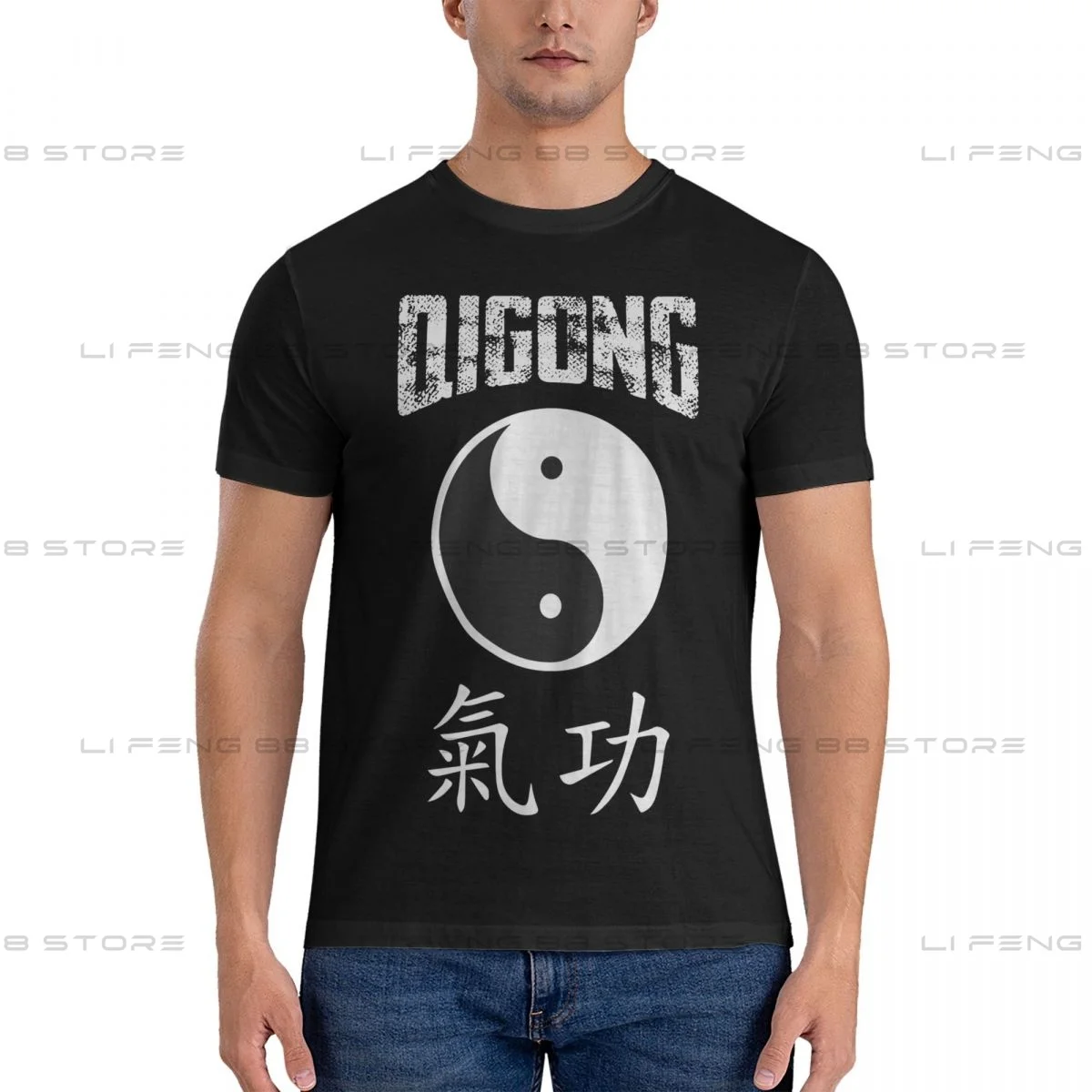 Fashion Tai Chi T-Shirt Men Clothing Qigong Gift Tops 100% Cotton Funny Printed Tshirt