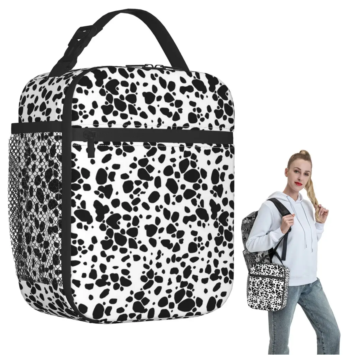 

Термосумка для обеда с изображением далматинца для женщин и детей, портативная термосумка для еды, термосумка-тоут