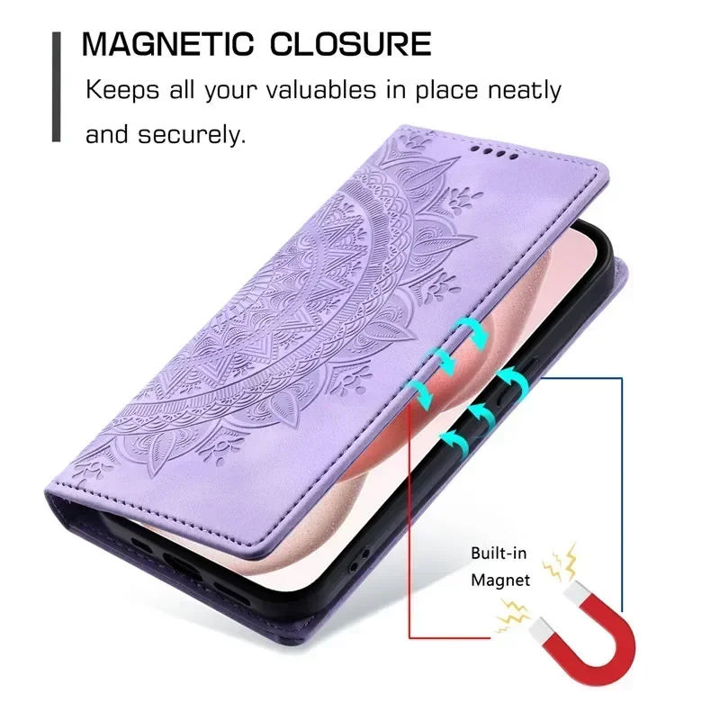 Wallet Luxury Phone Case For Motorola MOTO E32s E22i E22 E13 E32 E40 E30 E20 E7 Power E5 Plus Leather Magnetic Flip Cover Totems