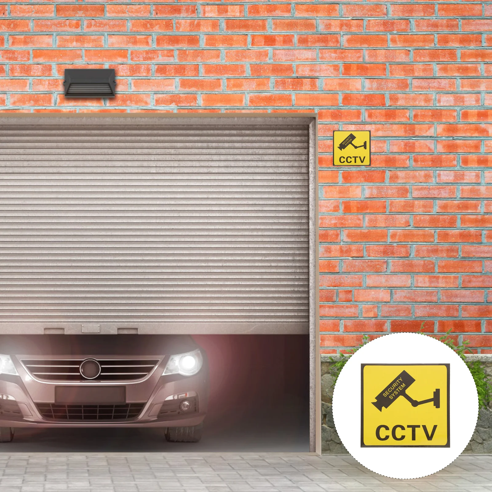 

10 Pcs Video Stickers Decal with Cover Signs Warning Caution Office