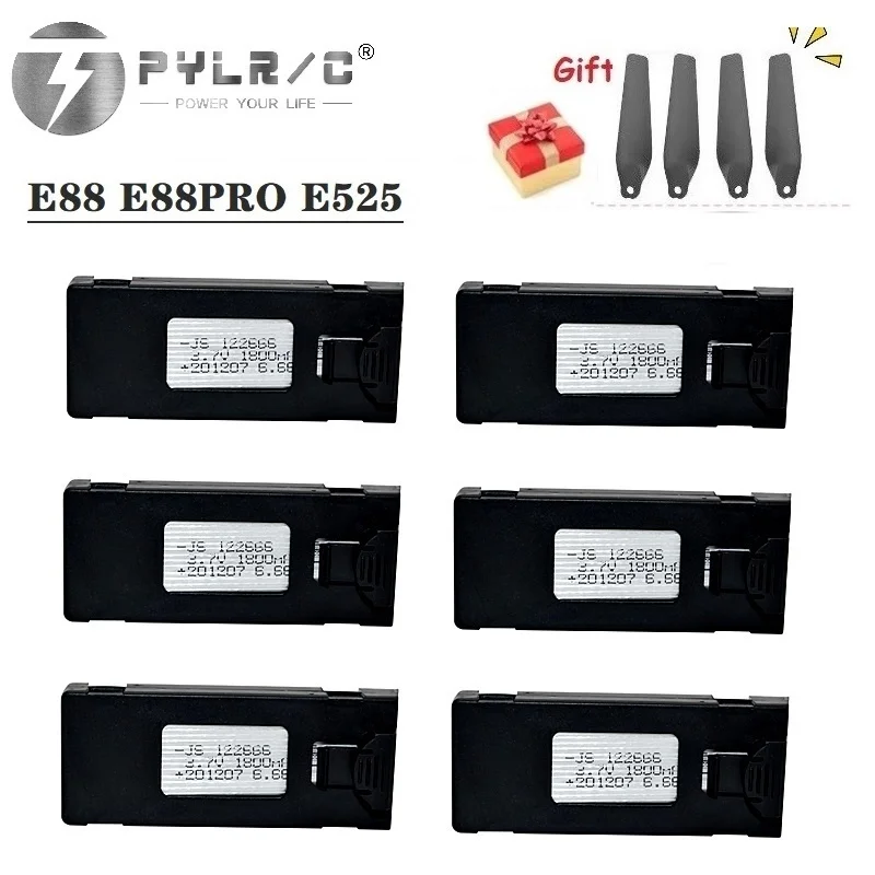 1/2/3/5/10Pcs 3.7V 1800Mah RC Drone Battery Accessory For E88 E88PRO Ls-E525 E525 PRO Mini Uav Drone Battery Special Rc Part