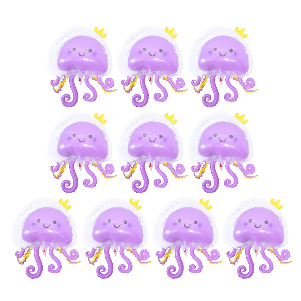 

10 Pcs Jellyfish Balloon Birthday Balloons Decor Party Decoration Mermaid