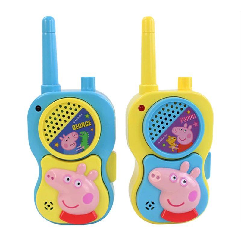 Peppa Pig Walkie-Talkie Toys Anime Figure Kids Early Education Gifts Toddler Playing House Emulation Intercom Outdoor Phone Game