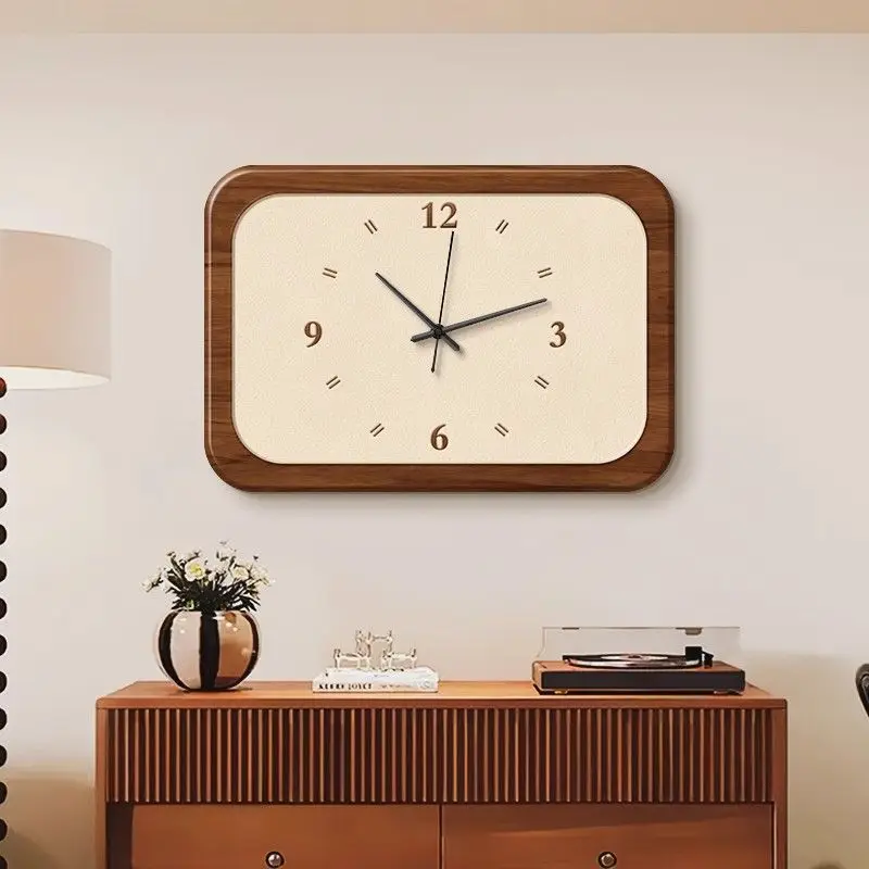 Rustic Wood Log Wall Clock Silent Non-Ticking French Vintage Dining Room Bedroom Living Room Home Decor Gift