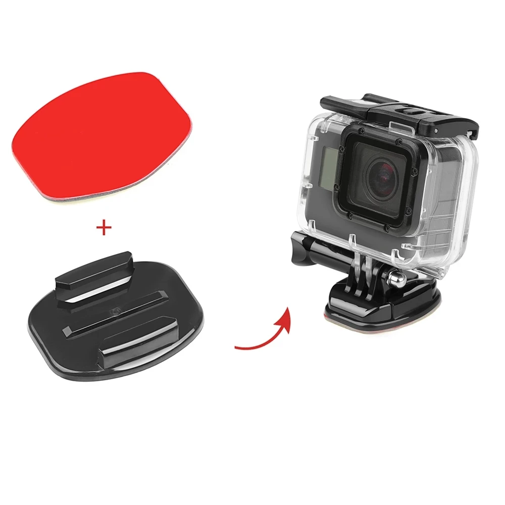 TELESIN 8pcs Flat and Curved Adhesive Sticker Helmet Mount for GoPro Hero 13 12 11 10 SJCAM EKEN DJI Action 5 4 Camera Accessory