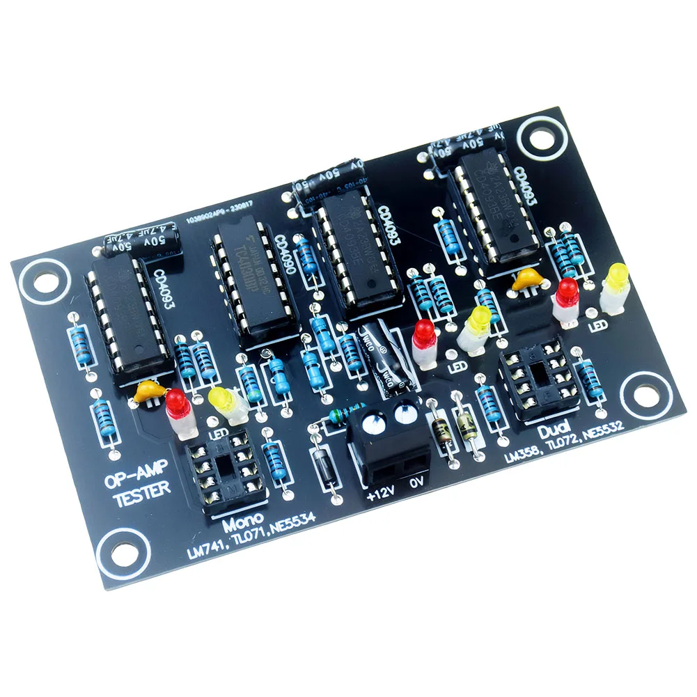 Commonly Used Operational Amplifier Tester DC 12V 100mA Single Operational Amplifier OP AMP Tester TL071 TL072 TL081/082