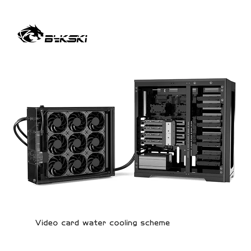 Bykski 4090/4080,Customized External Multi graphics Card Water Cooling Scheme Split Water Cooling