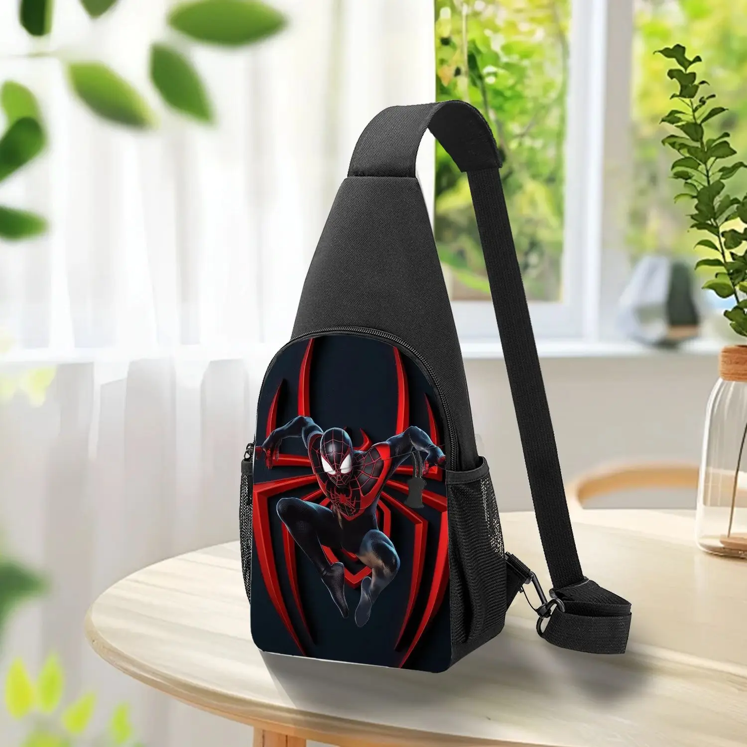 

1pc Marvel Spider-Man Miles Morales Chest Sling Bag Adjustable Strap for Gym & Commute