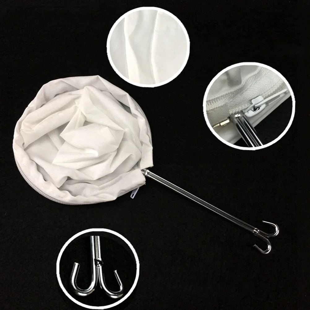 

Coffee Filter Bag L Size Flannel Cloth Stainless Steel Frame Handle Reusable Coffee Tea Strainer Filter Bag Steel Ring