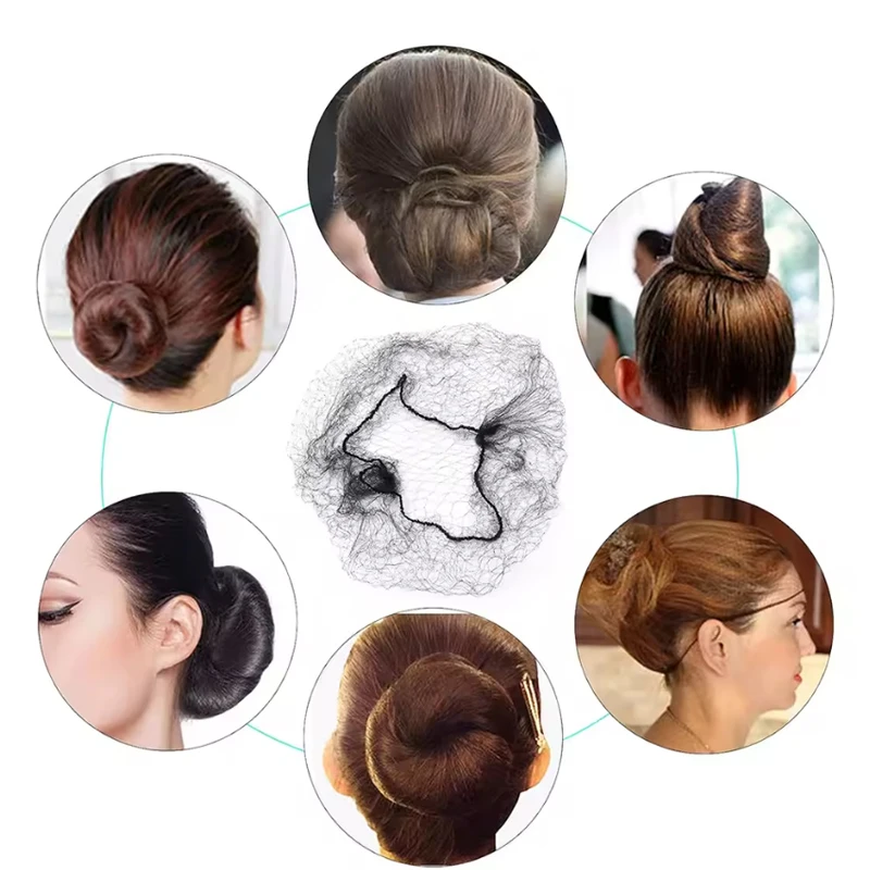 10/20/30개 내구성 나일론 헤어넷, 번 헤어 스타일링 도구, 검정/갈색 가발용 헤어넷, 메쉬 헤어 스타일링 헤어넷 30-80cm