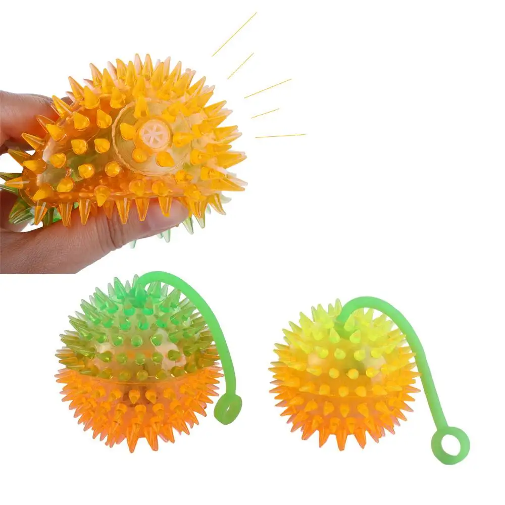 Ball Elastic Ball Party Decoration Glowing Elastic Ball  Glowing Hair Flash Ball Elastic Glow Hair Ball Led Light Up