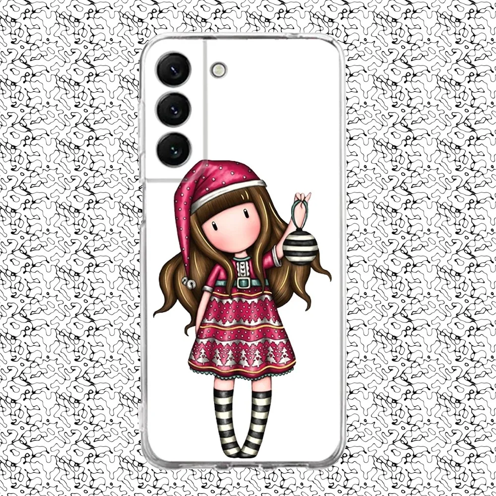 Lovely S-Santoro G-Gorjuss Phone Case Silicone For Samsung S30,S23,21,22,20 Ultra,S20 FE lite,S10,9,PIus Note20ultra Cover Clear