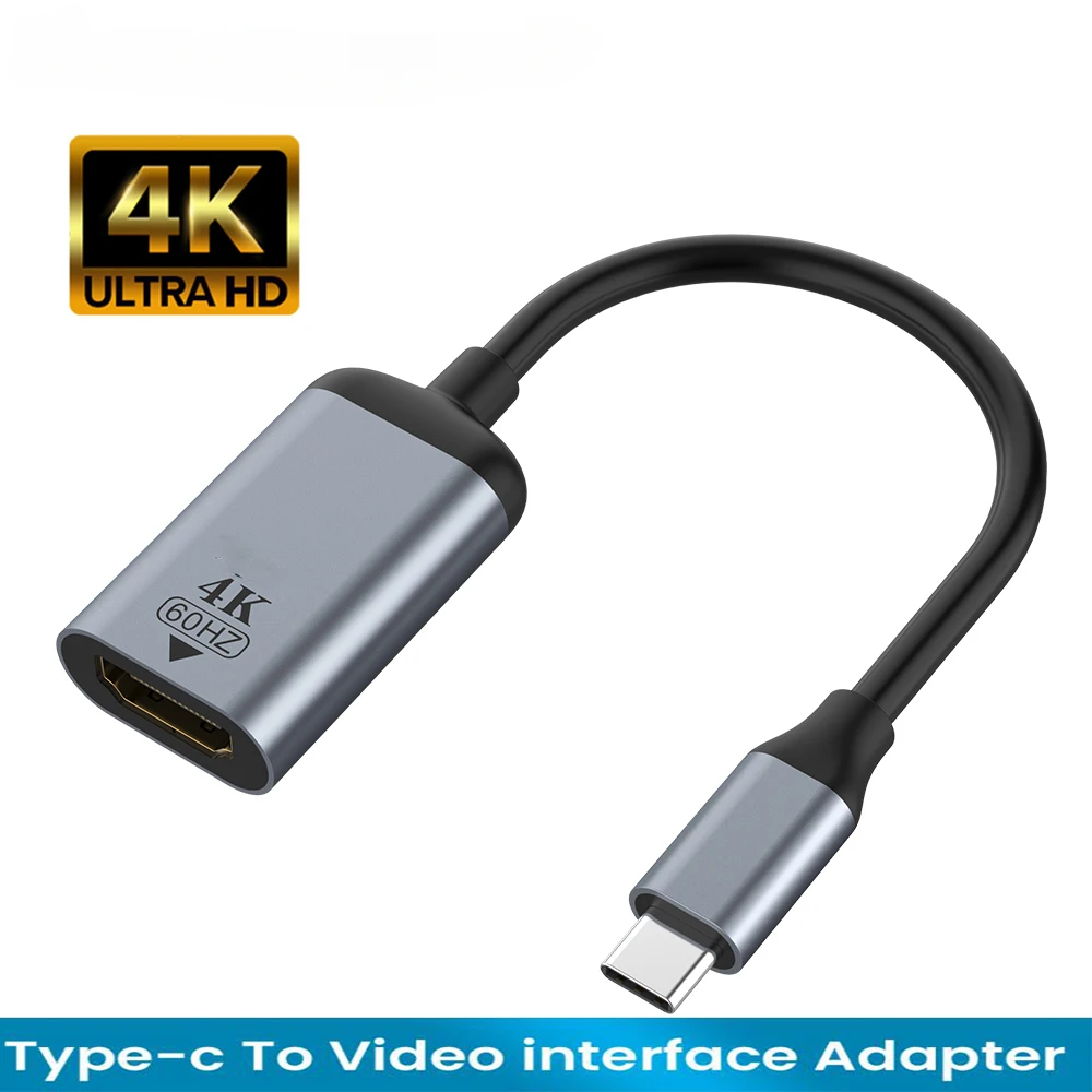 4K USB C to VGA/DP/HDMI-compatible/Mini DP Cable Type C to HDM Thunderbolt 3 Adapter for MacBook Pro Samsung S20 4K UHD USB-C