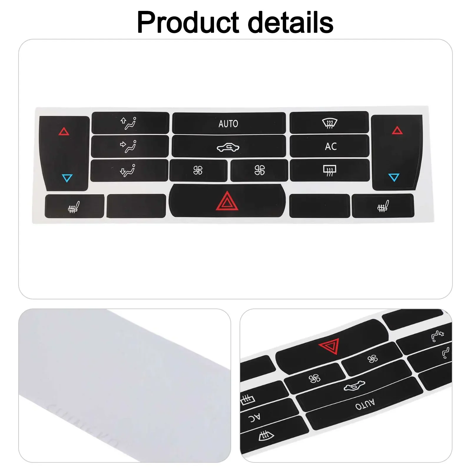 Button Restoration Climate Control Decals Reflected Illumination White Lettering Black Overlay Light Penetration Reduction