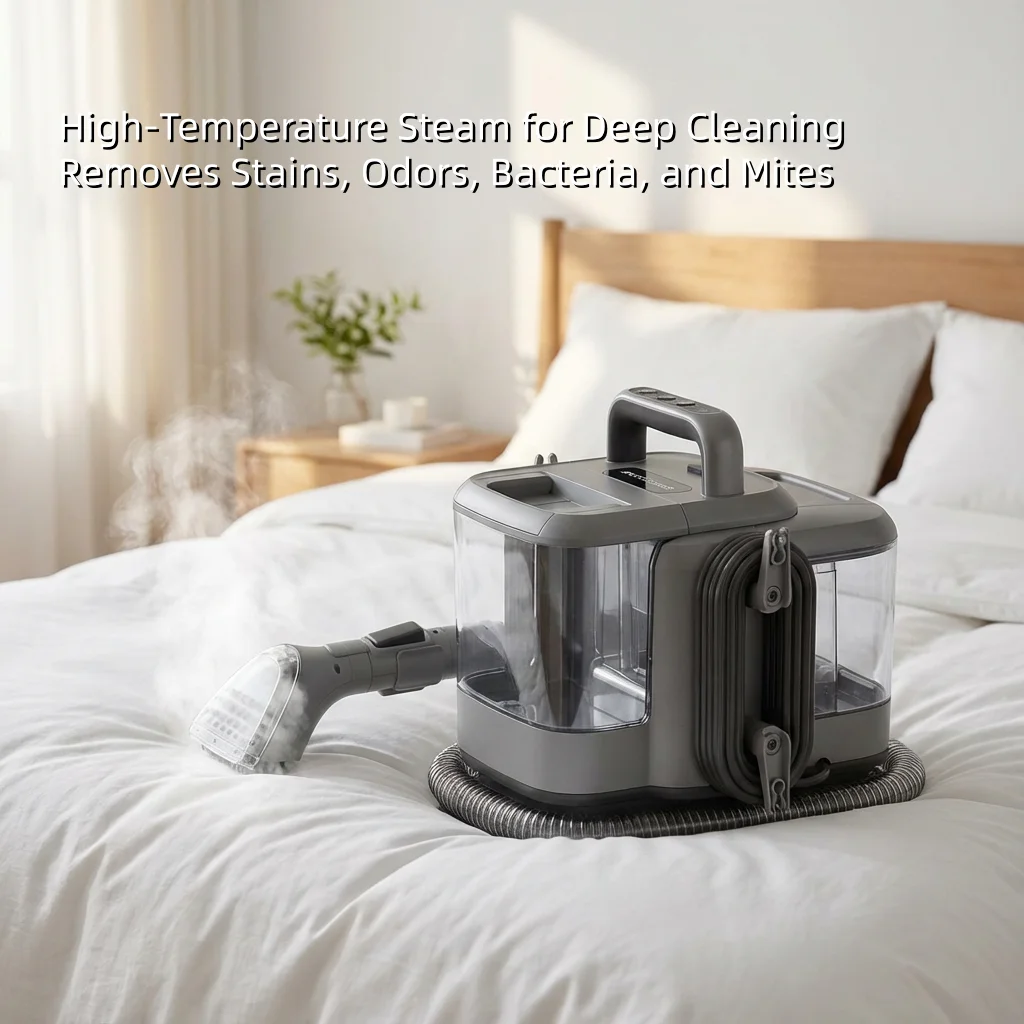 High Pressure Wet Dry Function Portable Mini High Steam Vacuum Cleaner Handheld Spot Fabric Cleaning with Universal Wheels