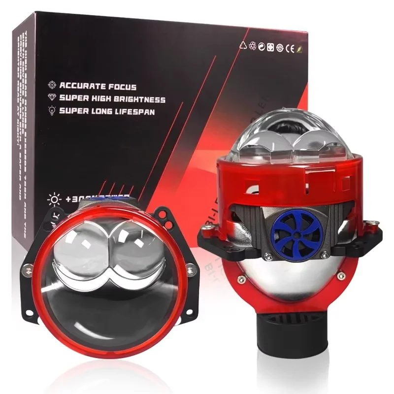 

XTG Bi LED Projector Headlight with Halo Dual Direct Laser LED Lens Dual Beam High Low Beam Car Lighting Upgrade Modification