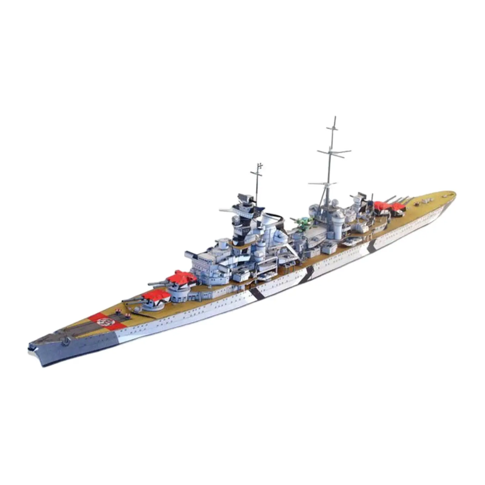 1/400 Ship Model Ornaments Collectibles DIY Assemble Durable Gifts Party Favors Paper Boat Toy for Girls Boys Teenagers