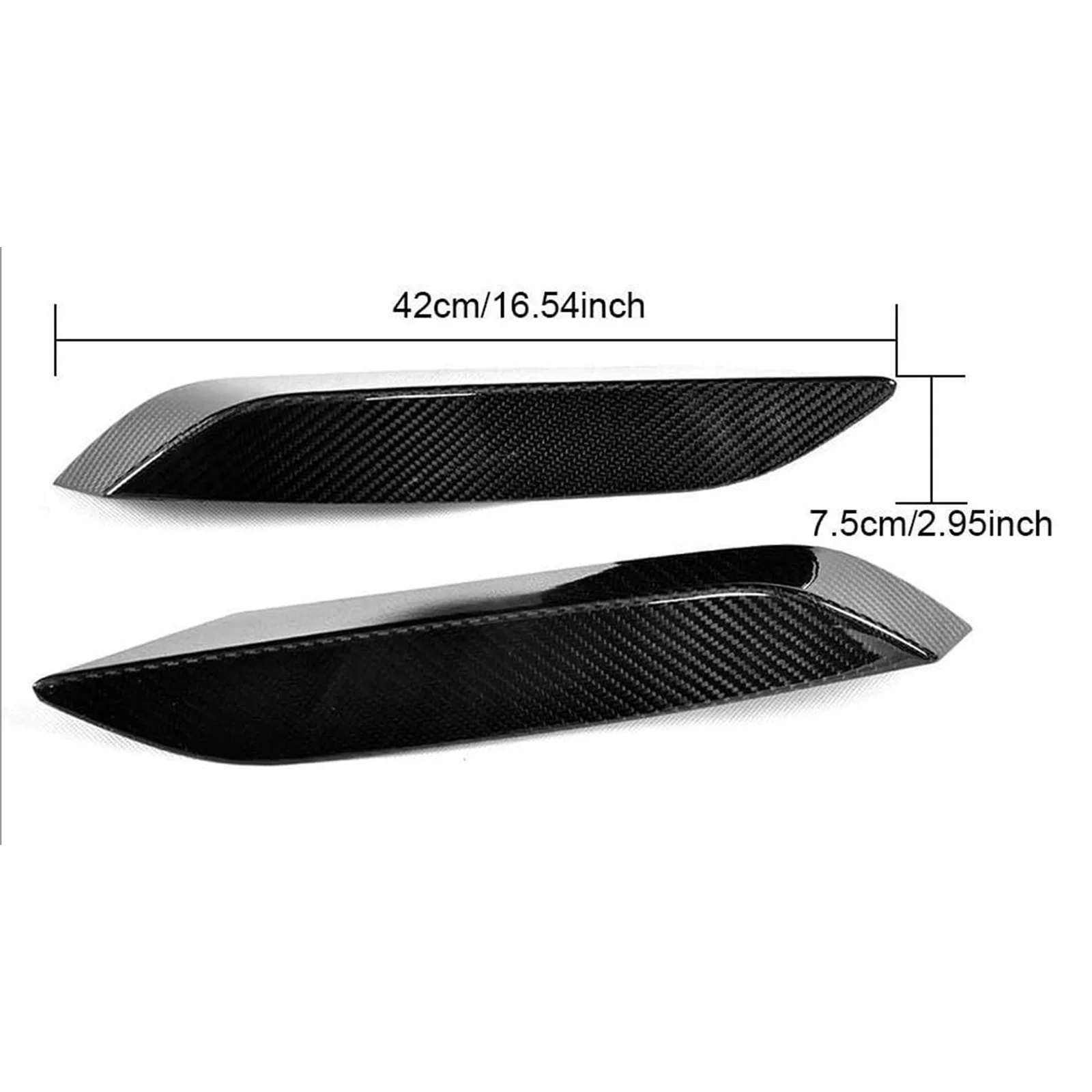 Front Bumper Side Air Vent Splitter Lip Canard Eyelid Trim For BMW F80 M3 F82 F83 M4 2014-2019 Intake Frame Upper Spoiler Cover