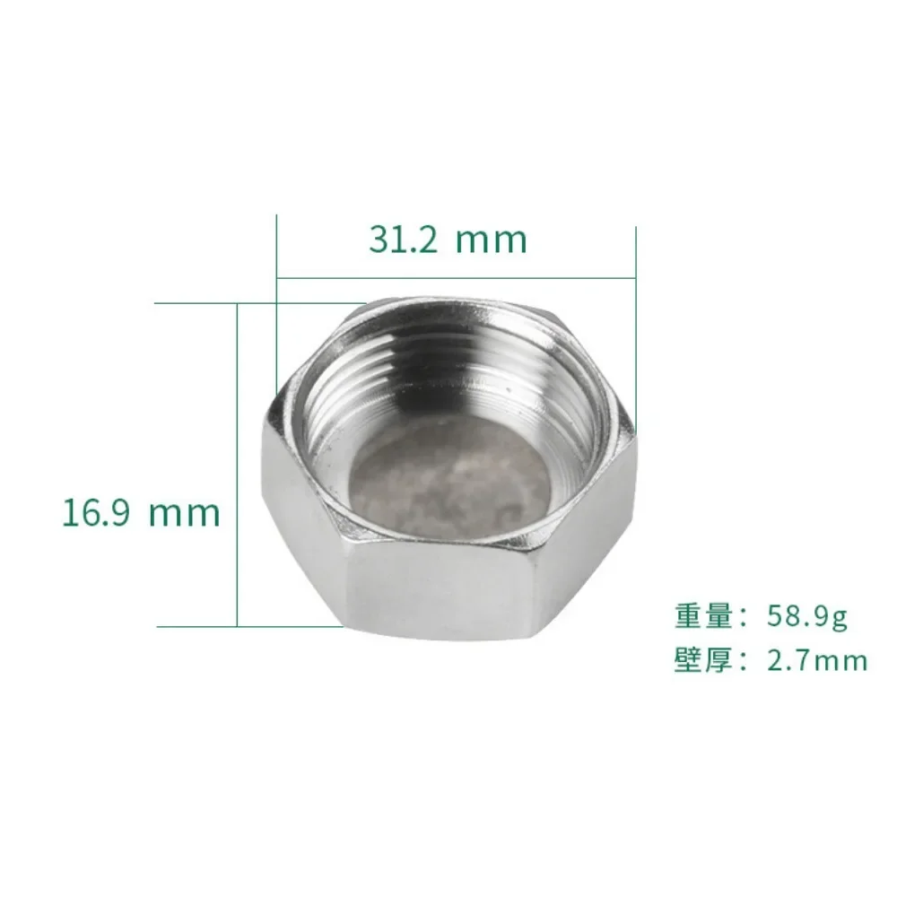 Produk Baru 19.9MM 24.4MM 31.2MMStainless Steel Internal Threaded End Plug, G1/2, G3/4, G1 BSP Threaded Pipe Fitting Plumbing F