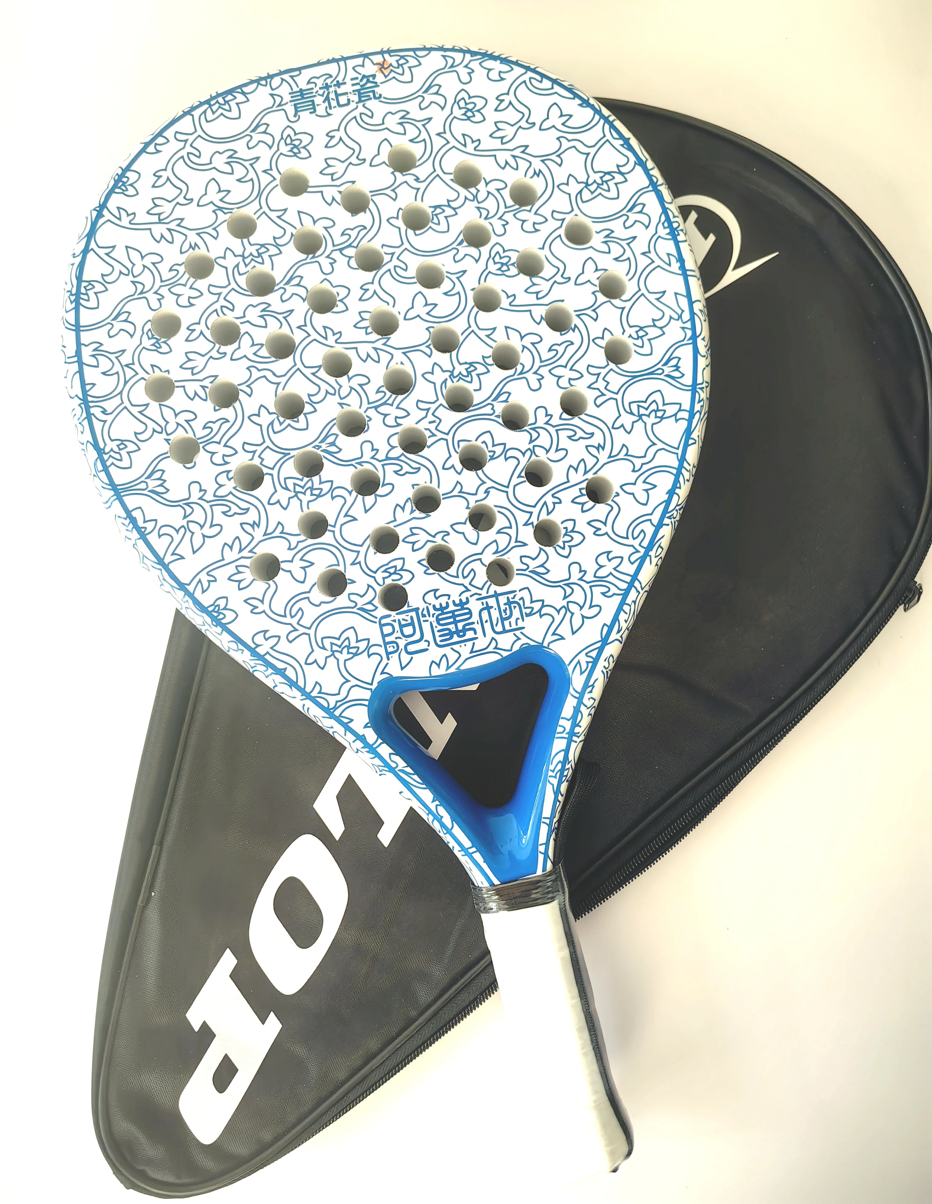 Padel Racket Carbon Fiber Surface with EVA Memory Flex Foam Core Padel Tennis Racquets Lightweight