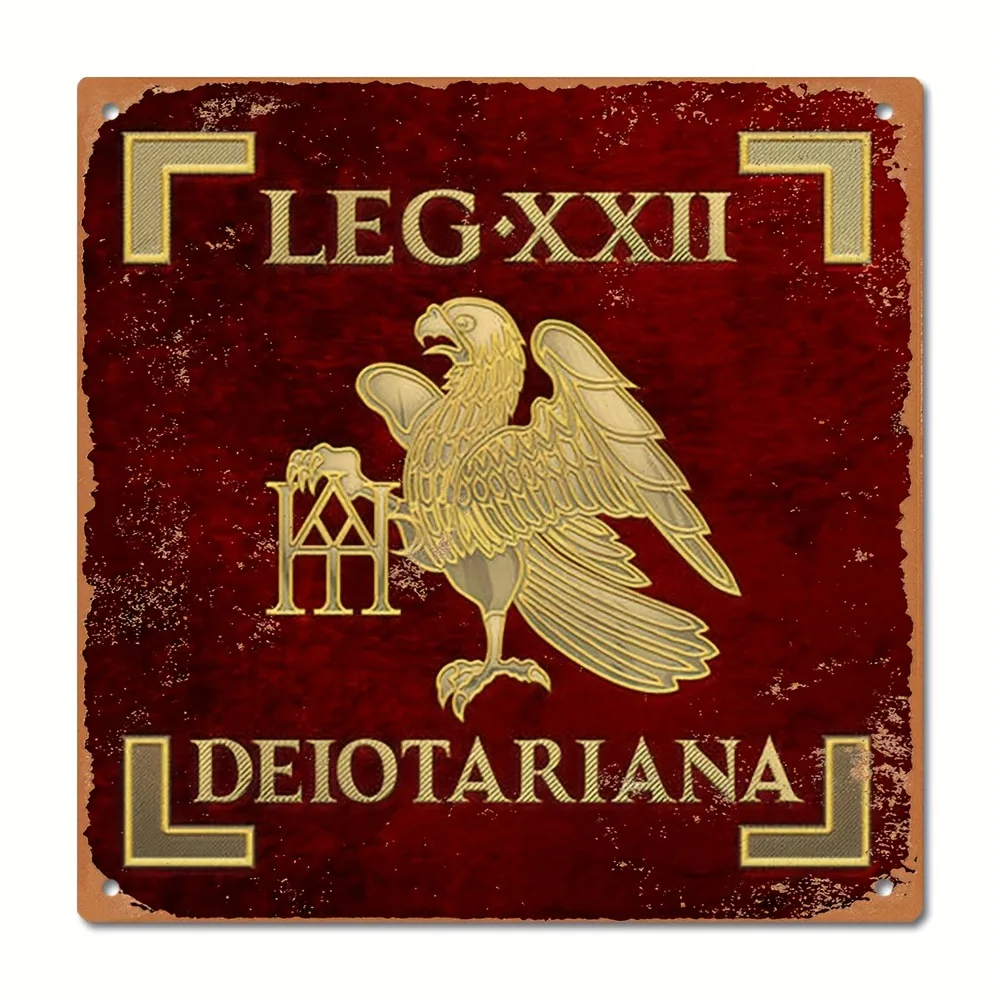 Vintage Roman Legion Aluminum Sign 8x16in Legion XXII Deiotariana Metal Wall Art Decor Pre-drilled Weather Resistant Plaque for