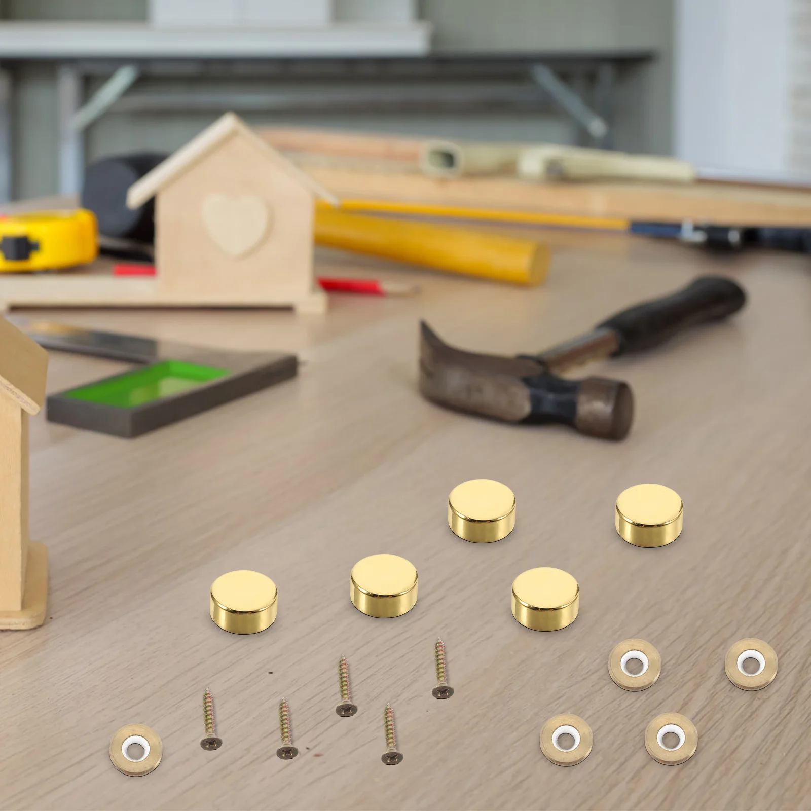 

16 pcs Decorative Nails 12Mm Outer 9.5Mm Inner Diameter Flat Mounting Brackets For Picture Frames Photo Walls Easy Install Metal