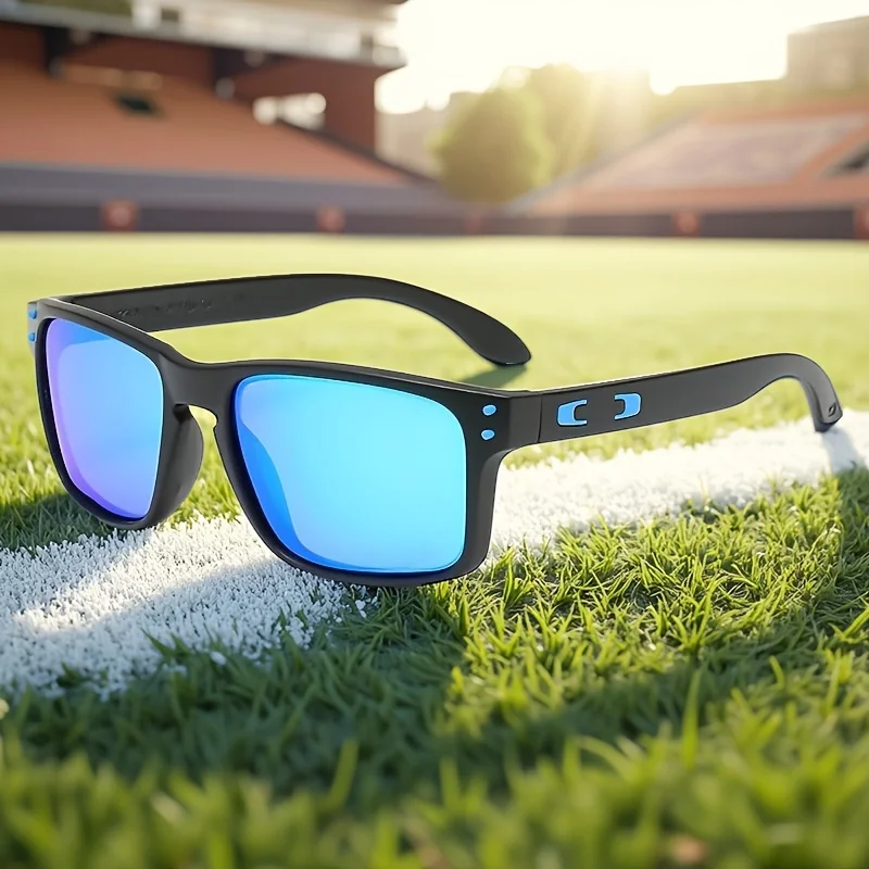 Gradient colored lenses, square, fashionable, UV resistant sunglasses, retro, windproof, sand proof, outdoor sports driving, fis image 3