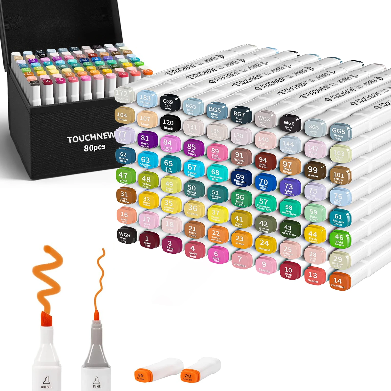 

40-168 Colors Alcohol Marker Pens Dual Tip Markers Pens pen on whiteboard long nib marker Set Marker Pens Set for Adults Child