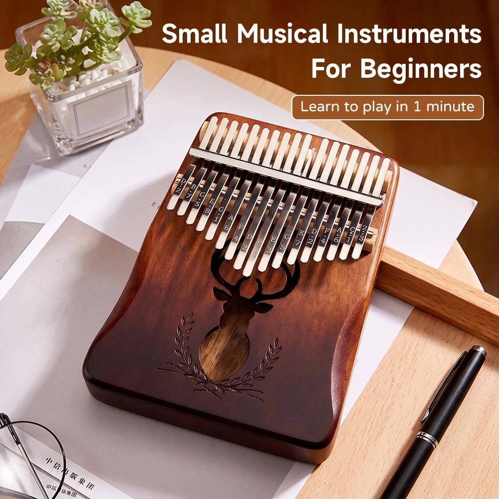 Kalimba Music Instrument Thumb Piano 17 Keys Mahogany Wood Finger Piano Combinations Gifts for Kids Portable Mbira Finger Piano