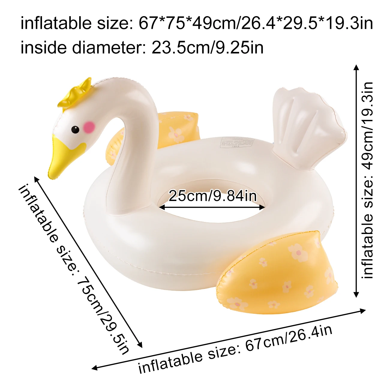 1 Stück Swan Pool Floats Sommer-Schwimmring, Strand- und Pool-Schwimmhilfe, Wassersicherheitsgea, Strandspielzeug für Poolparty