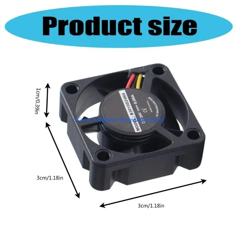 F68C 3Dプリンターパーツホットエンドパーツアップグレードダブルベアリング冷却ファン30mm 30x30x10mm