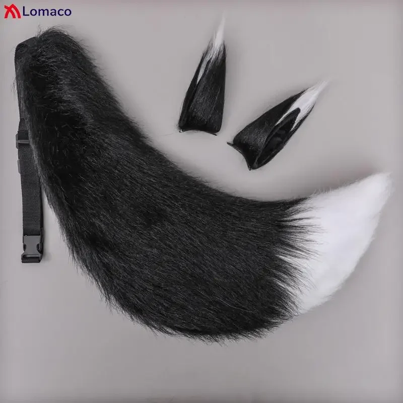 Oreilles de queue de renard en peluche Lolita pour femmes et filles, T64.avec ceinture, épingles à cheveux d'oreille de chat, accessoires de cosplay Anime, jouets, accessoires, sexy, charmant