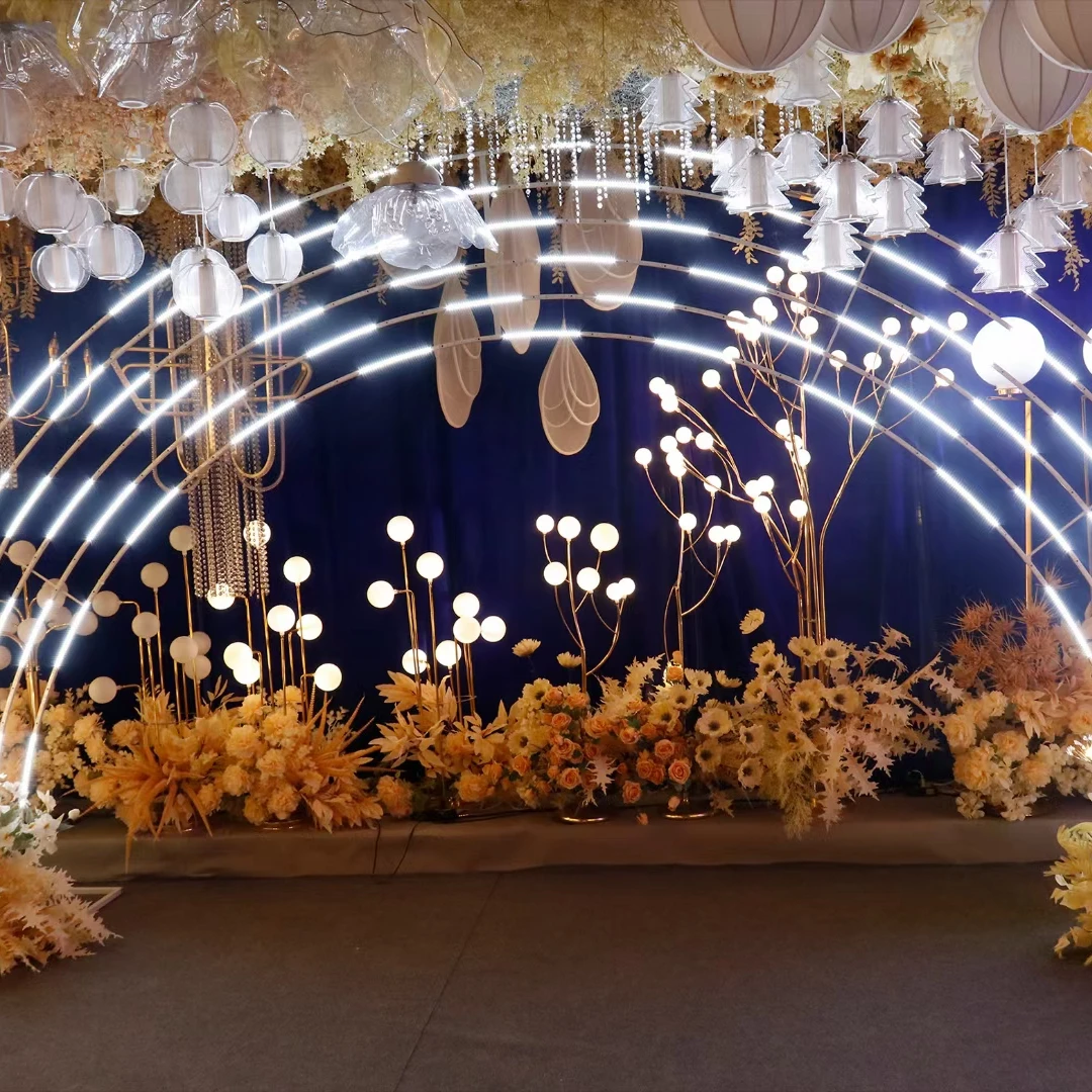 New Type Wedding Arch Picture Frame 2.5m Meteor Lights Meteor Shower Rain Lights