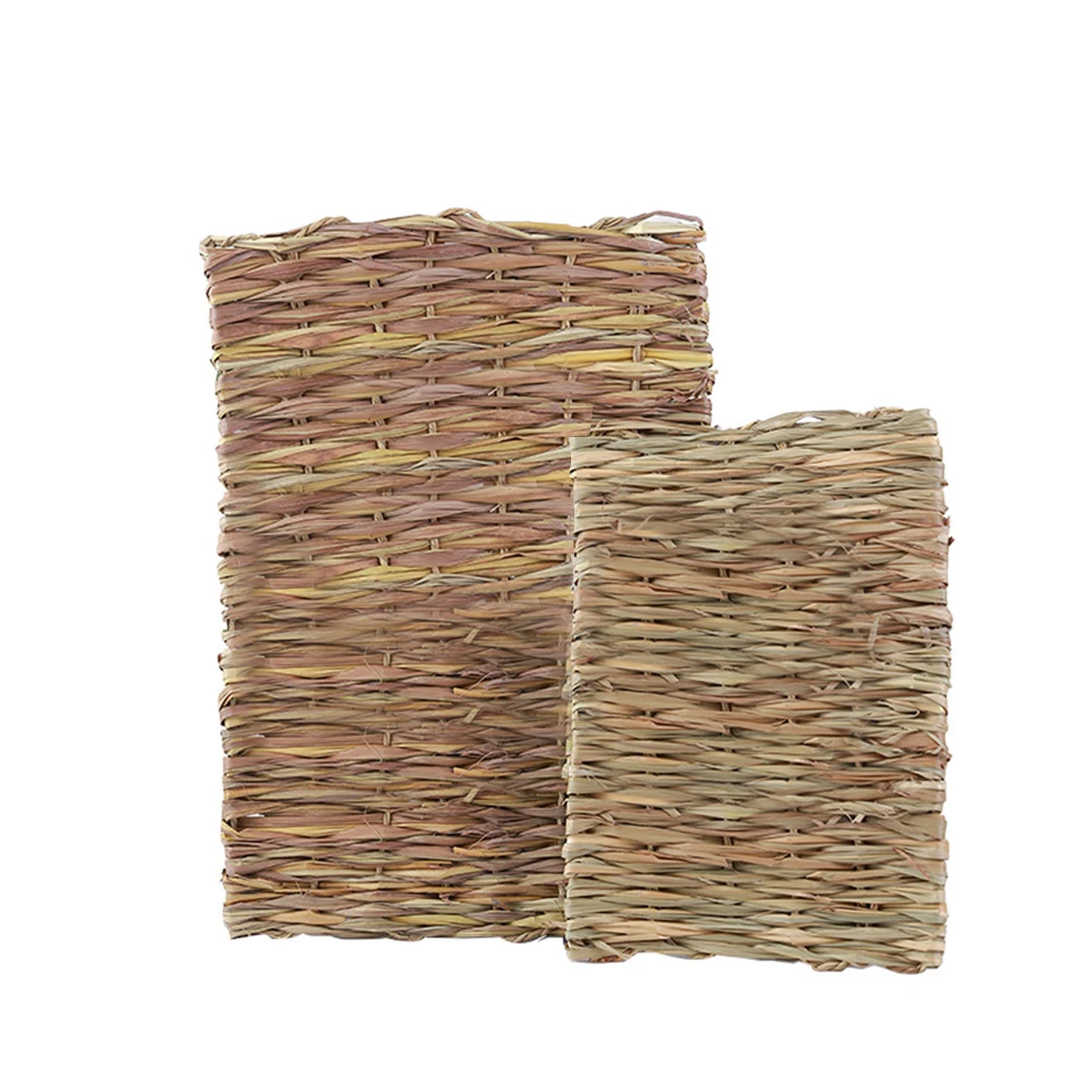 

Pet Straw Mat 40x28x1cm Warm Nest for Hamster Chinchilla Squirrel Guinea Cage Liner Easy Durable Private Space