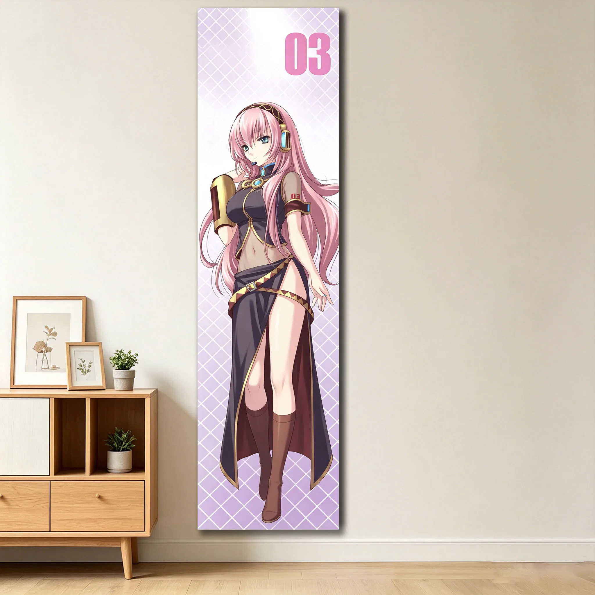 M-Miku Floating in the Deep Sea Tapestry Anime Pink Twintails Girl Large Long Tapestry Suitable For Bedroom Dorm Wall Decor Pink