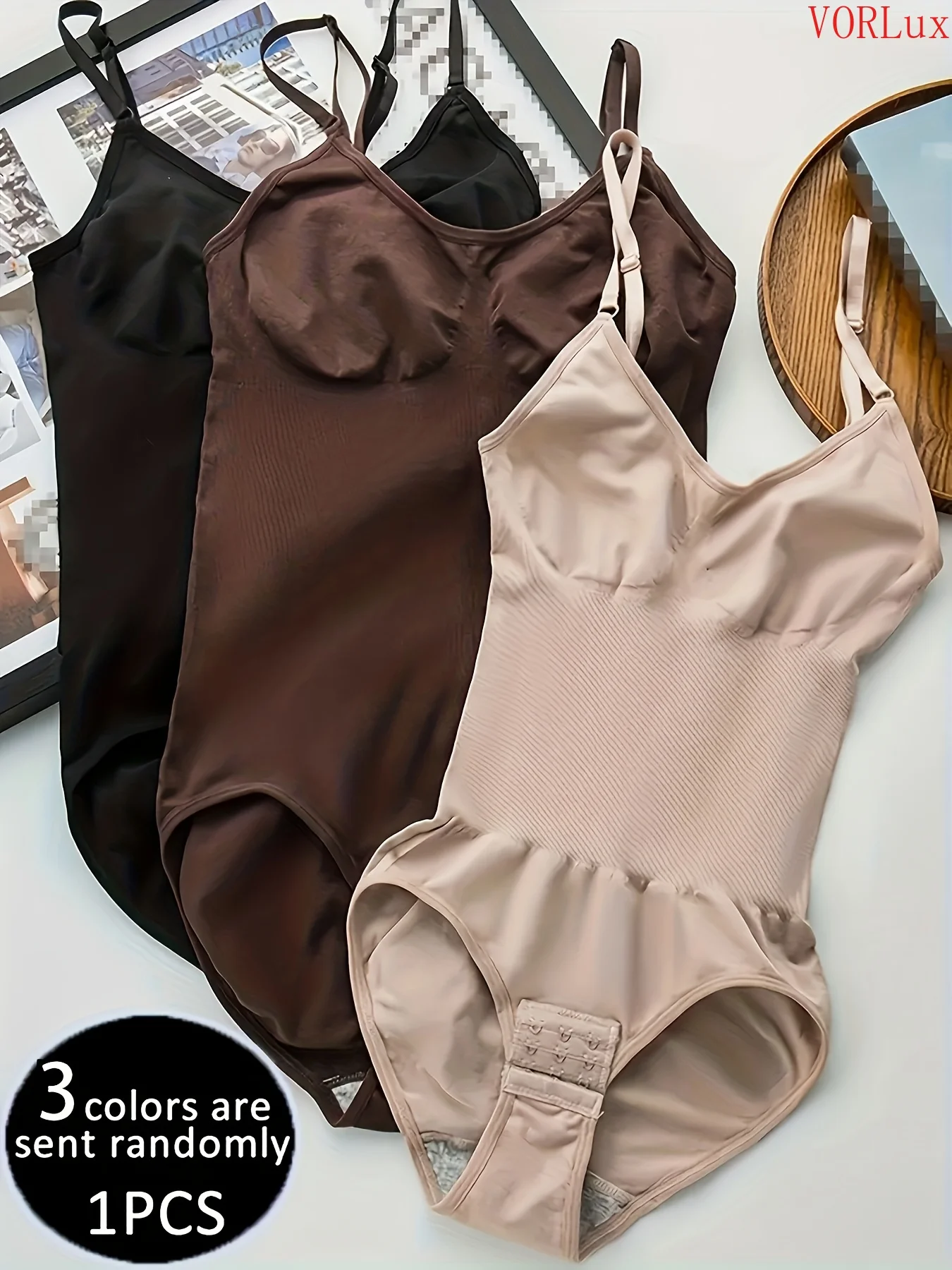 Random 3-Color Seamless Body Shaping Bodysuit - Single Piece Women's Bodysuit - Color Shipped Randomly - Daily Shaping/Fitness/Yoga | Body-Hugging Design | Tightly Fabric | Tummy Control, Butt Lifting, Waist Cinching, Belly Reduction | Autumn/Winter