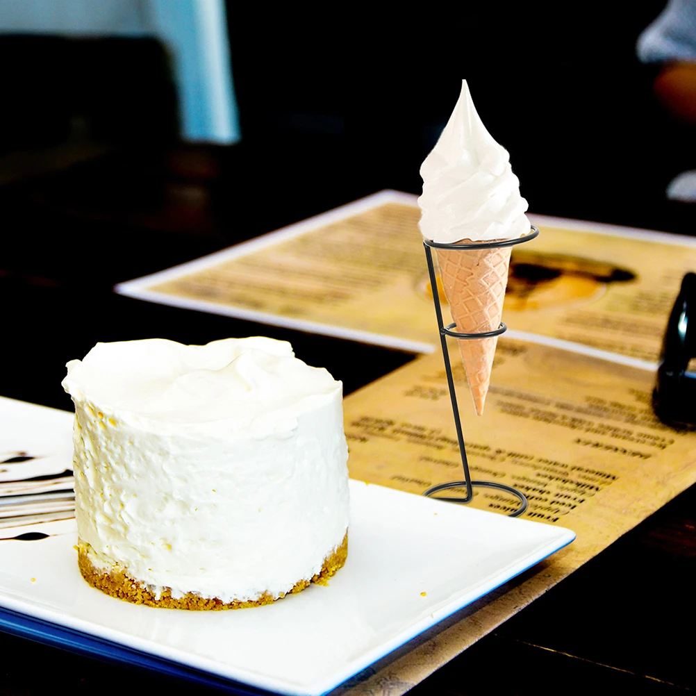 

2pcs IceCreamStand ConeHolders FoodConesDisplay StandsIron ServingDessert MetalIceCreamHolder Reusable