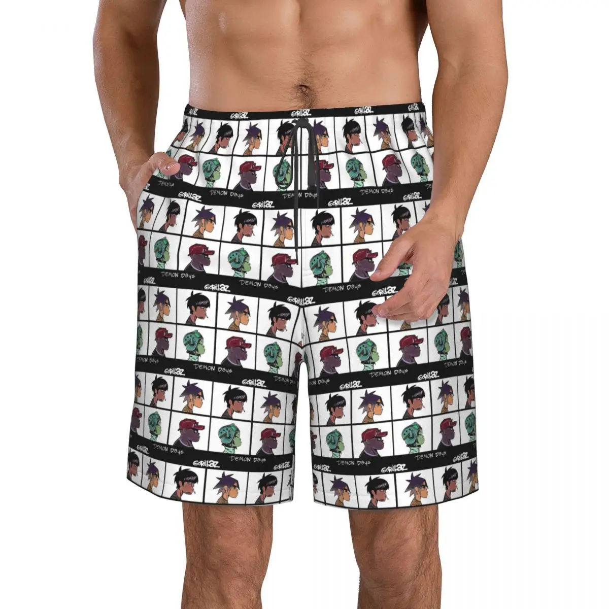 

Music Band Gorillaz Trunks Beach Board Shorts Casual Quick Dry Swim Summer Men Pants