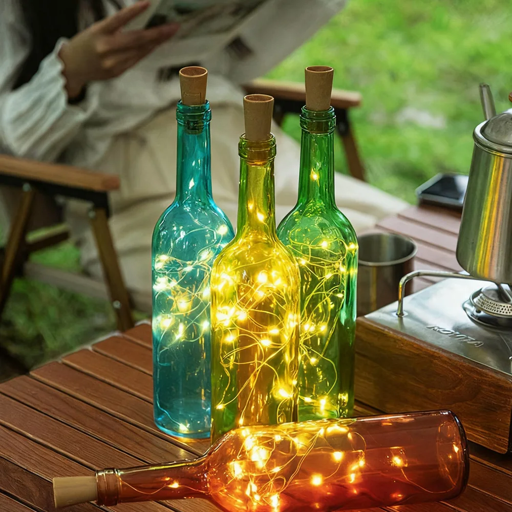 

LED Copper Wire Wine Bottle Lights waterproof String Lights 1M 2M 3M Garland DIY Fairy Lights Wedding Party Bar Christmas Decor