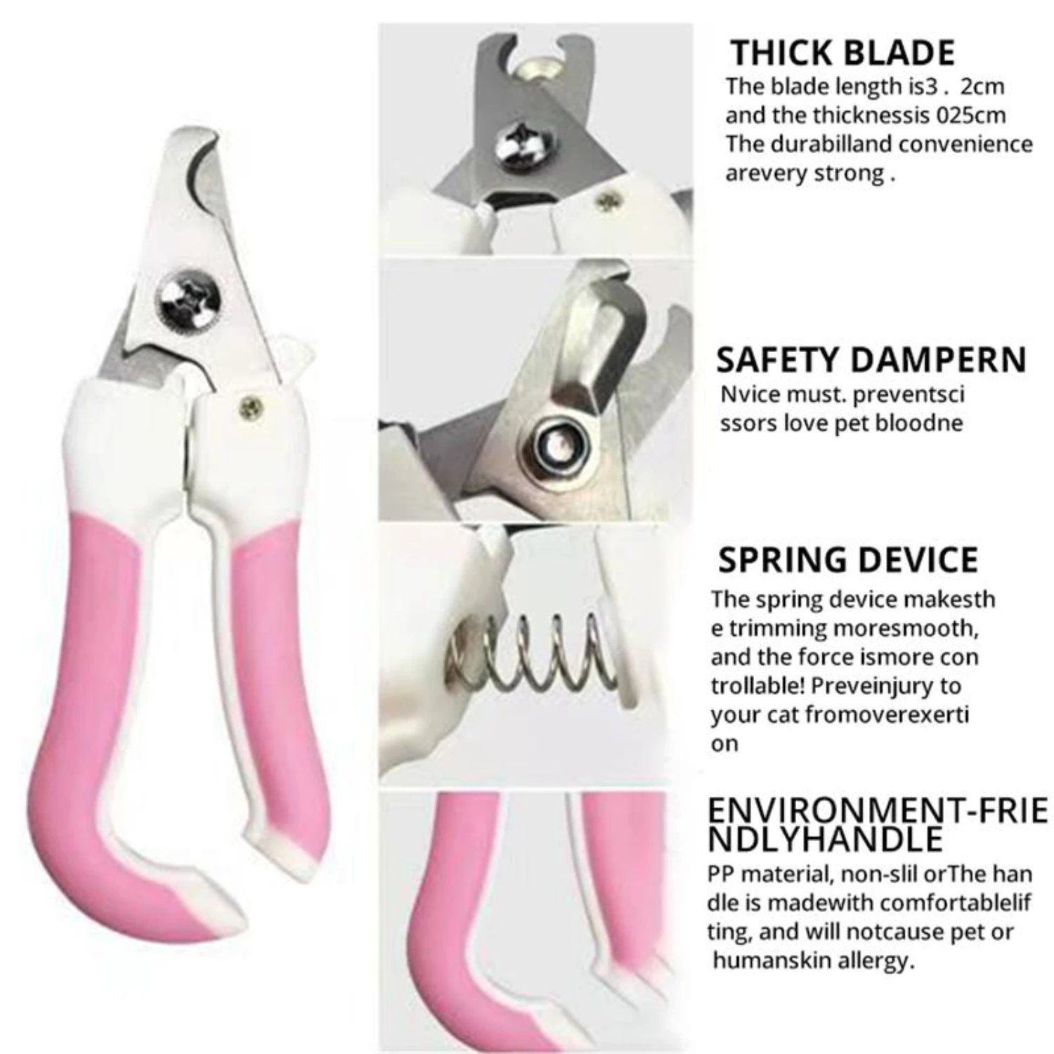 Tijeras para uñas para mascotas, cortaúñas para perros y gatos, suministros grandes y pequeños de acero inoxidable para mascotas, recortador profesional Babyliss, afeitadora Kemei T