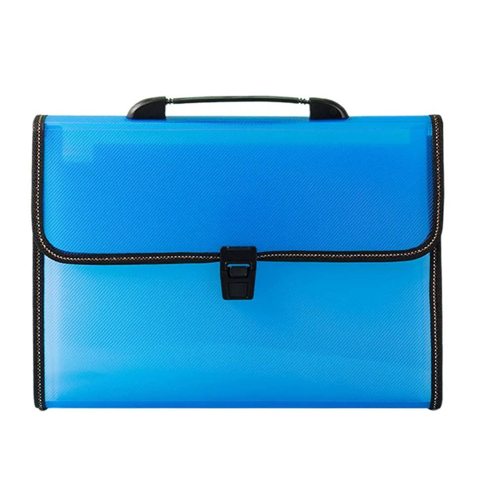 

Практичный пластиковый органайзер для бумажных файлов с ручкой, портфель формата А4, FC, папка для файлов большой емкости, школьные и офисные принадлежности