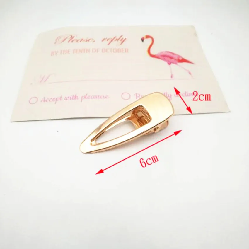 100 Stück Kaninchenkrone Wassertropfen Gold Metall Haarspange Legierung Herz Alligator Haarnadel Haarspangen für DIY Kopfbedeckung Haarschmuck – Detail 8