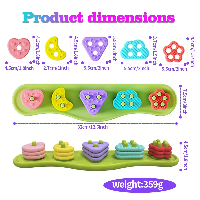 

Montessori cognitive toys, fun games, children's thinking logic, square silicone puzzle toys, boys and girls