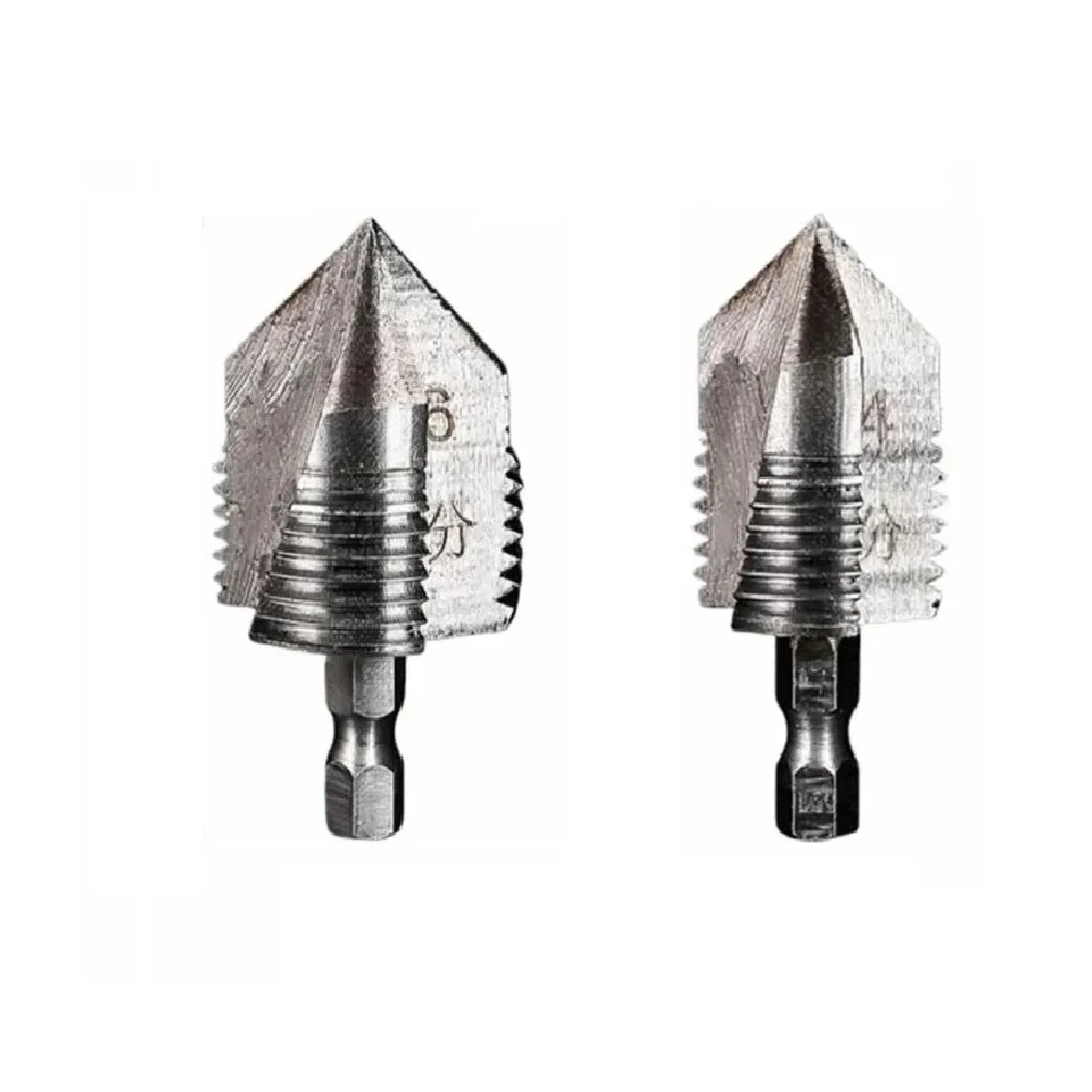 20/25mm PPR Lifting Stepped Drill Bit Hexagon Shank Water Pipe Internal Thread Expander Drill Puncher Bit Power Tools