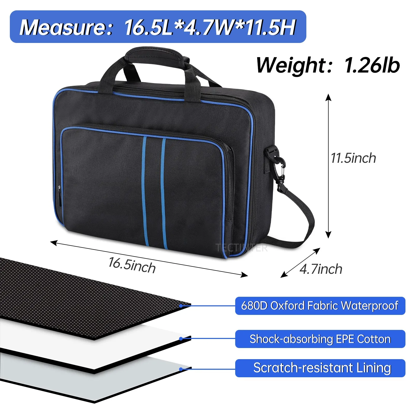 For PS5 Handheld Storage Bag Travel Carrying Case For Sony Playstation 5 Protective Shoulder Big Storage Bag Canvas Case Handbag